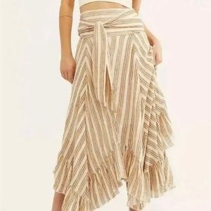 NWT Free People FP One Giselle Striped Chevron Boho Maxi Skirt Sz XS